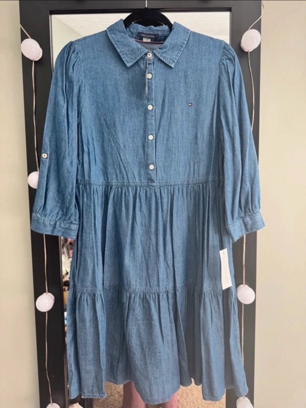Tommy Hilfiger Tiered Chambray Dress Size 10
